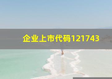 企业上市代码121743