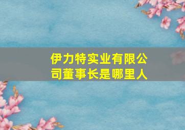 伊力特实业有限公司董事长是哪里人