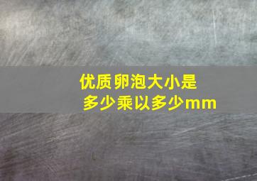 优质卵泡大小是多少乘以多少mm