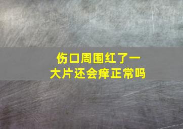 伤口周围红了一大片还会痒正常吗