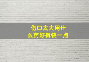 伤口太大用什么药好得快一点