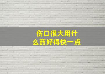 伤口很大用什么药好得快一点