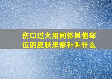 伤口过大用同体其他部位的皮肤来修补叫什么