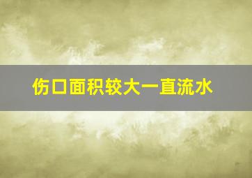 伤口面积较大一直流水