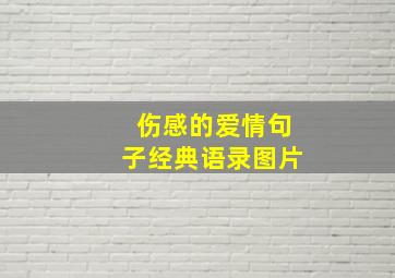 伤感的爱情句子经典语录图片