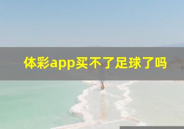 体彩app买不了足球了吗