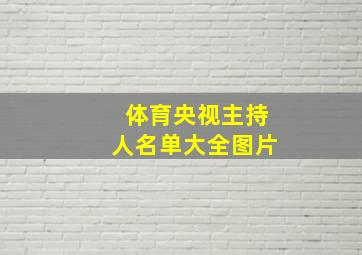 体育央视主持人名单大全图片