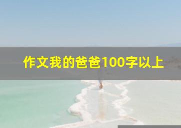 作文我的爸爸100字以上