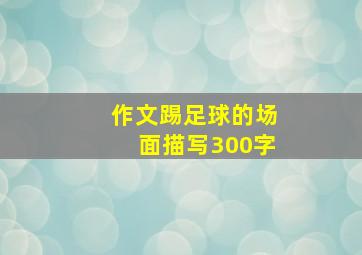 作文踢足球的场面描写300字