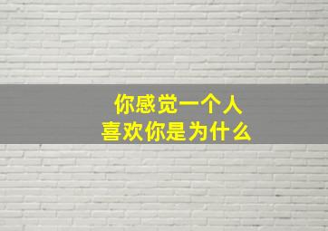 你感觉一个人喜欢你是为什么