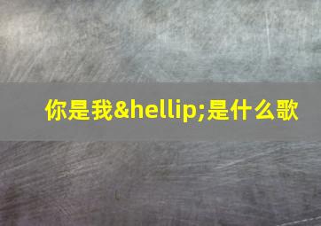 你是我…是什么歌