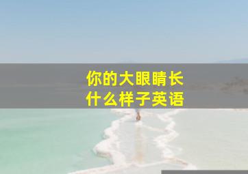 你的大眼睛长什么样子英语