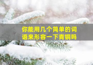 你能用几个简单的词语来形容一下青铜吗