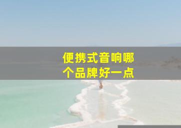 便携式音响哪个品牌好一点