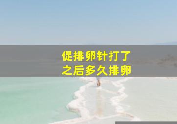 促排卵针打了之后多久排卵