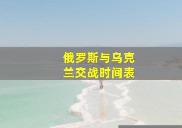 俄罗斯与乌克兰交战时间表