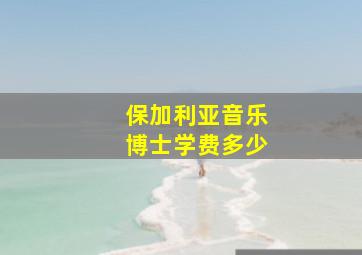 保加利亚音乐博士学费多少