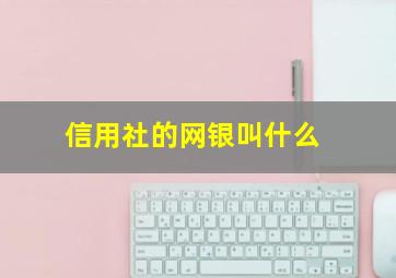 信用社的网银叫什么