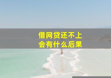 借网贷还不上会有什么后果