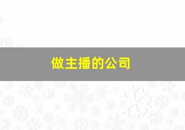 做主播的公司