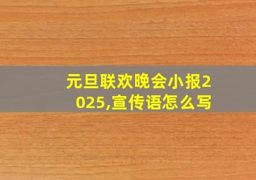 元旦联欢晚会小报2025,宣传语怎么写