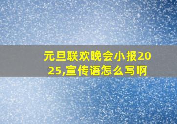 元旦联欢晚会小报2025,宣传语怎么写啊