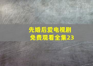 先婚后爱电视剧免费观看全集23