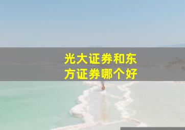 光大证券和东方证券哪个好