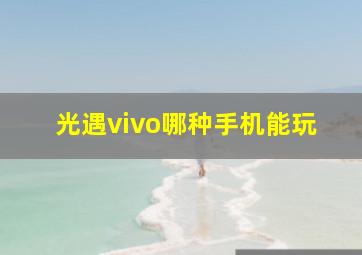 光遇vivo哪种手机能玩