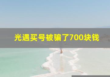 光遇买号被骗了700块钱