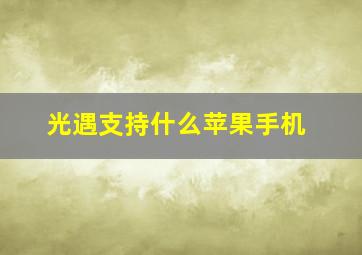 光遇支持什么苹果手机