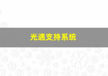 光遇支持系统