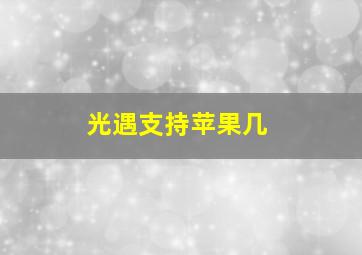 光遇支持苹果几