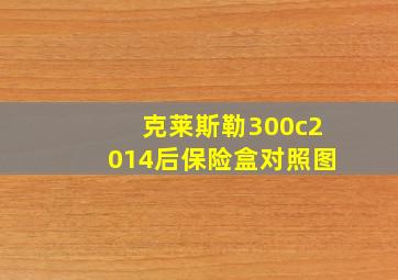 克莱斯勒300c2014后保险盒对照图