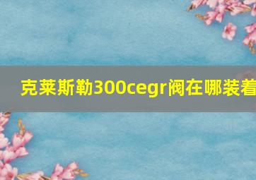 克莱斯勒300cegr阀在哪装着