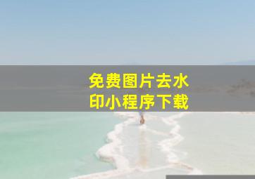 免费图片去水印小程序下载