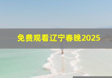 免费观看辽宁春晚2025