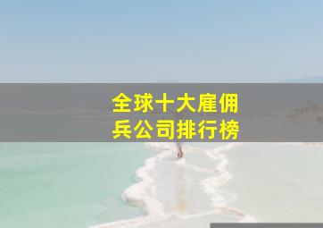 全球十大雇佣兵公司排行榜