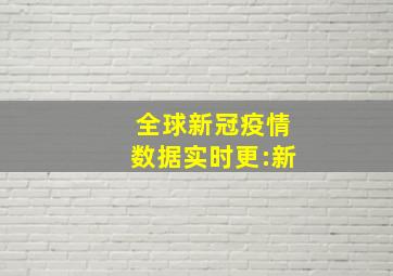 全球新冠疫情数据实时更:新