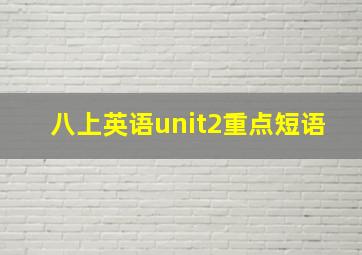 八上英语unit2重点短语