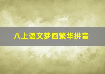 八上语文梦回繁华拼音