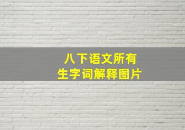 八下语文所有生字词解释图片