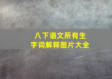 八下语文所有生字词解释图片大全