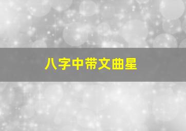 八字中带文曲星