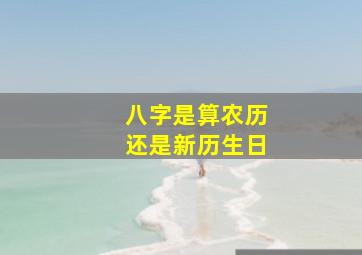 八字是算农历还是新历生日