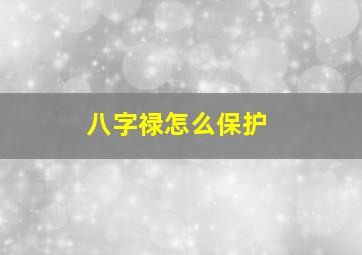 八字禄怎么保护