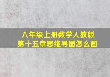 八年级上册数学人教版第十五章思维导图怎么画