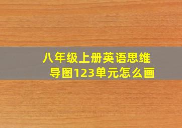 八年级上册英语思维导图123单元怎么画