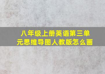 八年级上册英语第三单元思维导图人教版怎么画