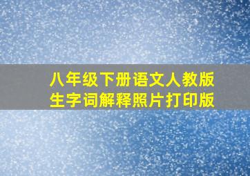 八年级下册语文人教版生字词解释照片打印版